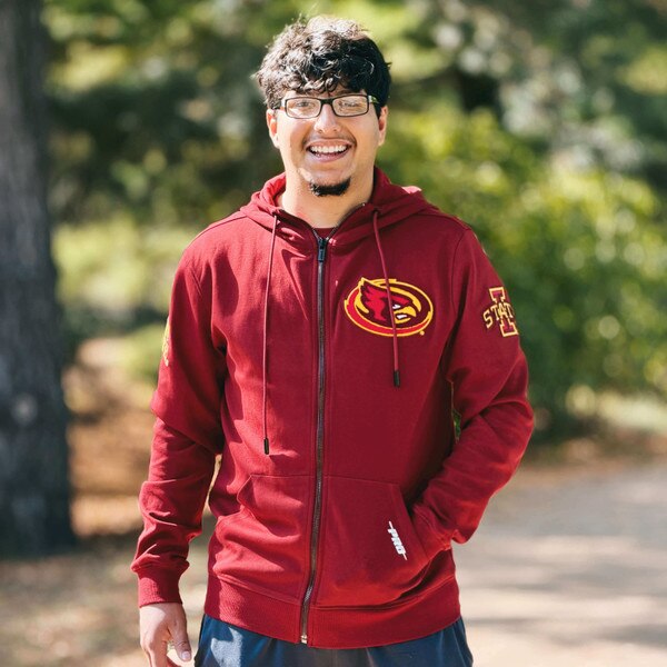 Pro Standard I-State Cardinal Full-Zip Hoodie